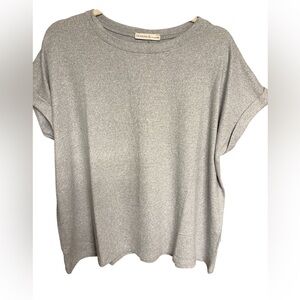 Zenana  Heather Gray Short Sleeve Top